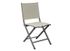 Chaise de jardin pliante Théma graphite/perle PROLOISIRS