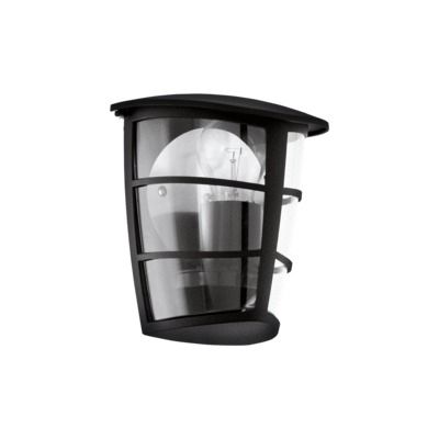 Demi-applique extérieure ALORIA noir IP 44 E27 60 W - EGLO