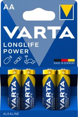 Piles alcalines LR06 (AA) par 4 VARTA