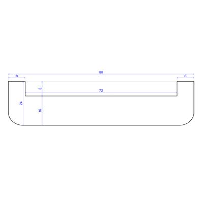 Nez de cloison hêtre 24 x 88 mm, L.2,40 m AJ TIMBER