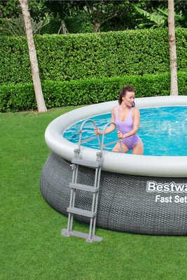 Piscine autoportée ronde diamètre 457 cm hauteur 107 cm Fast Set BESTWAY