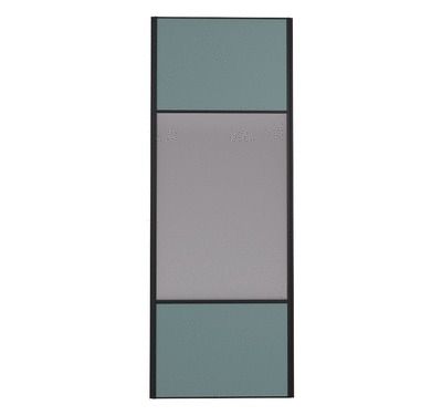 Porte de placard Miroir et Opale Profil noir H 248,5 x L 62,2 cm YNGENIO