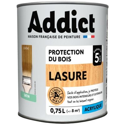 Lasure 5 ans Chêne 750 ml - ADDICT