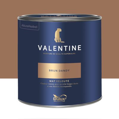 Peinture Valentine Mat Velouté Brun Dandy 2 L - DULUX VALENTINE