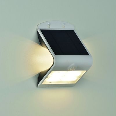 Applique extérieure solaire avec détecteur SKYLIGHT blanc IP 55 blanc froid 400 lumens - COREP