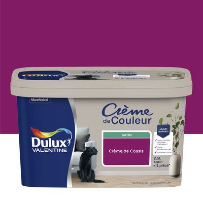 Peinture Crème de Couleur Crème de Cassis satin 2,5 l - DULUX VALENTINE