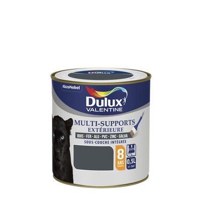 Peinture multi support extérieure satin gris sombre 500 ml - DULUX VALENTINE