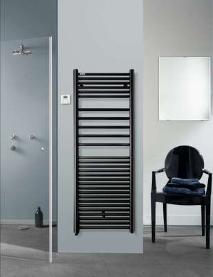 Radiateur sèche-serviettes à inertie fluide Angora 750 Watts RF Noir ACOVA