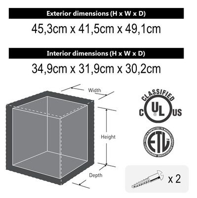 Coffre fort à combinaison LFW082FTC à poser 34.8 x 41.5 x 49.1 cm 3 pênes MASTER LOCK