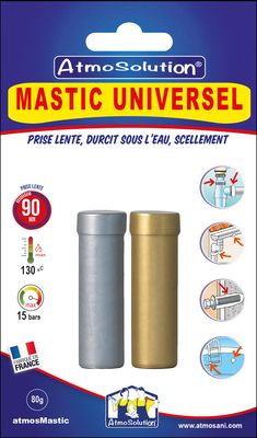 Mastic universel bi-composant 80 grammes ATMOS