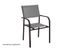 Fauteuil de jardin Duca en aluminium graphite gris et textilène gris perle ALIZE