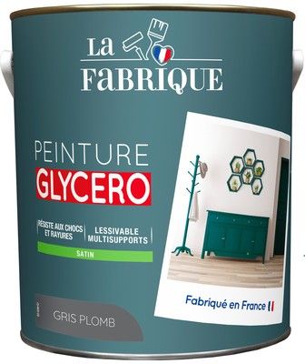 Peinture glycero Gris Plomb satin 2,5 l - LA FABRIQUE