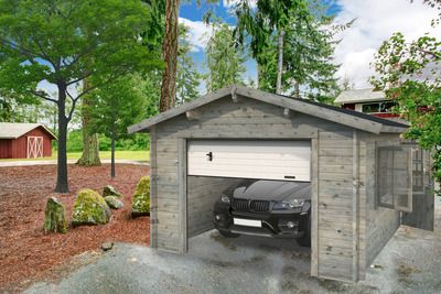 Garage bois Gris Roger 19m2 PALMAKO Livraison incluse domicile