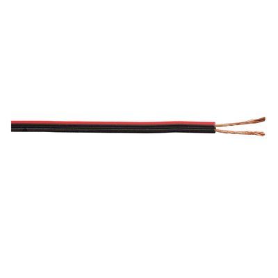 Câble hifi 2 x 0,75 mm² 25 m noir et rouge