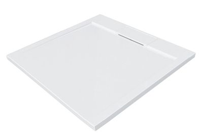 Receveur de douche carré à poser Islande blanc mat 80 x 80 cm