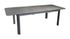 Table de jardin avec rallonge Eos L180 ou L240 x l90 cm aluminium grise PRO LOISIRS