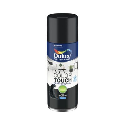 Aérosol de peinture Color Touch noir RAL 9005 mat 400 ml - DULUX VALENTINE