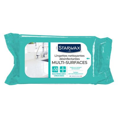 Lingettes nettoyantes désinfectantes multi usages STARWAX