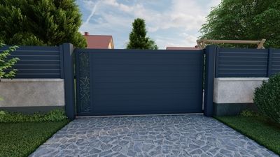 Portail coulissant aluminium ORCIER 3.00m x 1.66m Livraison Directe Domicile COFRECO