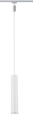 Suspension spot sur rail chrome/ blanc 10W GU10 CATALEJO URAIL PAULMANN