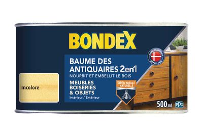 Bondex - Baume des Antiquaires Pâte - 0,5L - Incolore