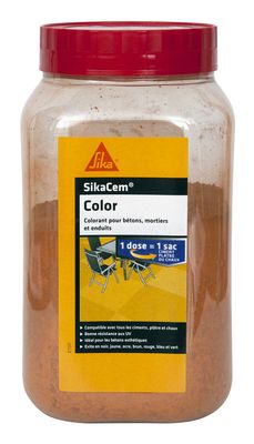 Colorant en poudre SikaCem ocre pour béton-mortier-chaux 400 gr - SIKA