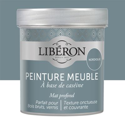 Peinture meuble bois à la caséine mat nordique 0,5 L LIBERON