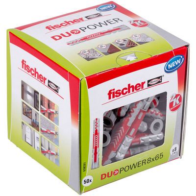 Chevilles tous matériaux DuoPower DIY 8 x 65 mm par 50 FISCHER