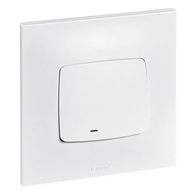 Interrupteur va-et-vient lumineux blanc 10A Neptune LEGRAND