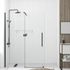 Porte de douche coulissante Sliding noire mate verre transparent 140x195 cm AURLANE