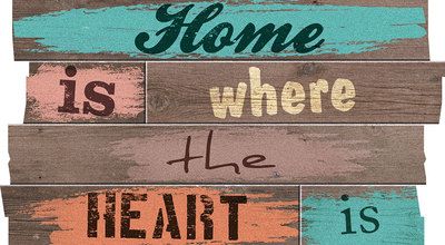 Paillasson ultra-absorbant et déco Boston Planches Home heart 40 x 70 cm ID MAT