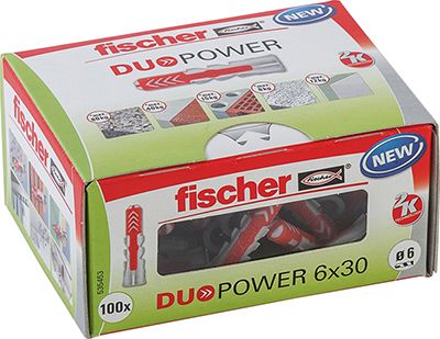 Chevilles tous matériaux DuoPower 6 x 30 mm par 100 FISCHER