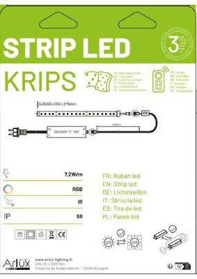 Ruban LED extérieur 3m prêt à l'emploi multicolore avec télécommande IP68 7,2W 12V  ARLUX