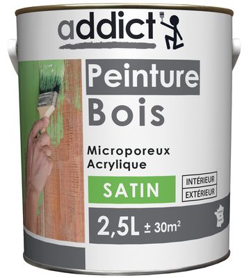 Peinture spéciale bois rouge basque satin 2,5 l ADDICT