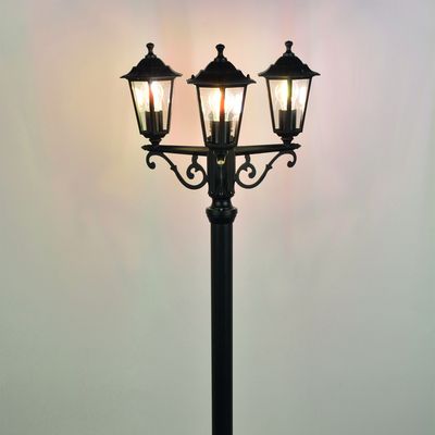 Lampadaire extérieur VALENCE 3 lumières aluminium noir E27 IP54 COREP