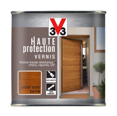 Vernis haute protection satin chêne doré 500 ml V33