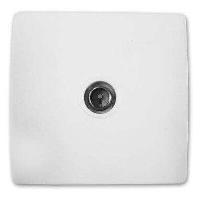 Prise TV mâle 9,52 mm Diwone blanc