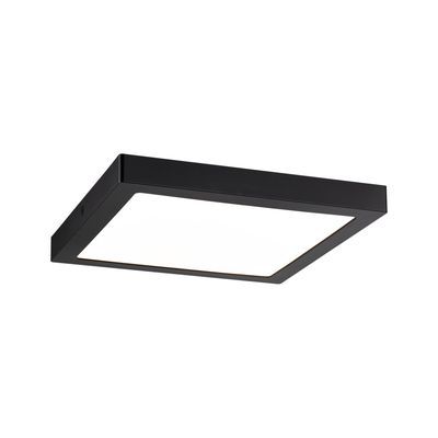 Plafonnier carré Abia LED intégrée noir mat 30 x 30 cm 3200 lumens PAULMANN