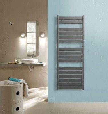 Radiateur sèche-serviette à inertie fluide gris Madras 750 W + 1000 W soufflant ACOVA