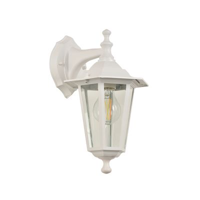 Applique extérieure descendante VALENCE Aluminium blanc IP 44 E 27 60 W - COREP