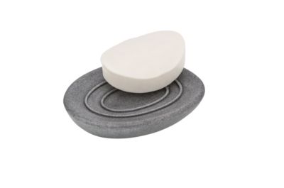 Porte savon Pebble stone gris