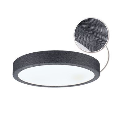 Plafonnier LED rond gris foncé 300mm 4000k 15W IP44 ALBIA FABRIC PAULMANN