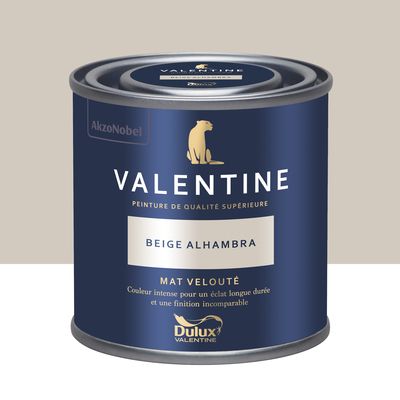 Peinture Valentine Mat Velouté Beige Alhambra 0,125 L - DULUX VALENTINE