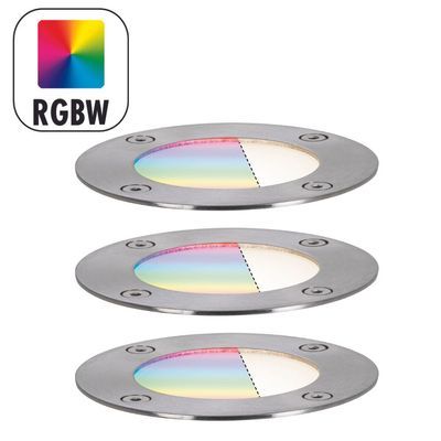 Spots encastrable extérieur LED RGBW multicolore compatible ZigBee IP65 3x3,6W 3x190 lumens 24V Kit de démarrage - Plug & Shine PAULMANN