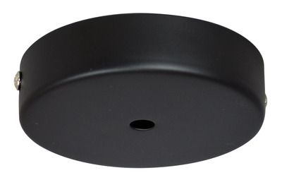 Rosace de luminaire métal diamètre 100 mm noire 1 sortie TIBELEC
