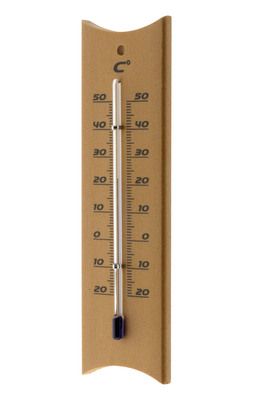 Thermomètre plastique effet bois intérieur ou extérieur