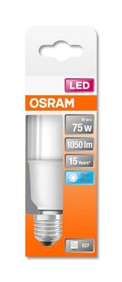 Ampoule LED E27 Stick dépolie 10 W = 1050 lumens blanc neutre Led Star OSRAM