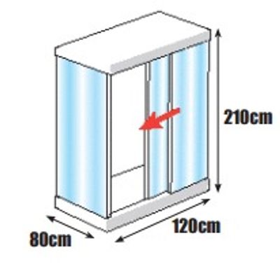 Cabine de douche hydromassante Cook L 1200 x P 800 mm x H 2200 mm