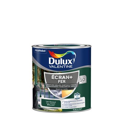 Peinture Ecran+ Fer  Brillant Vert Basque 0,5 L - DULUX VALENTINE