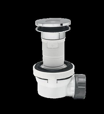 Siphon pour lavabo ultra-compact avec bonde Quick Clac sans trop plein Nano 100 mm WIRQUIN